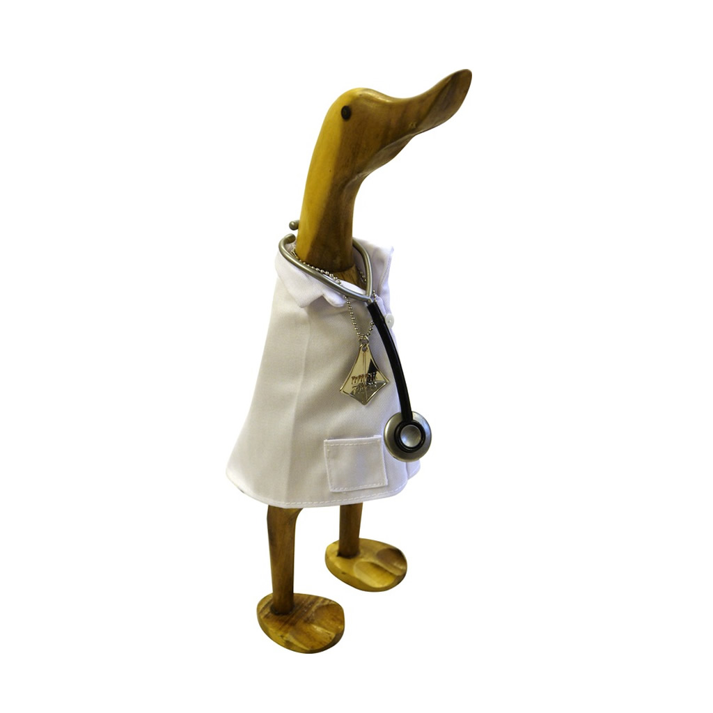 Doctor Wooden Duck Character - Gift for Doctor or Medical Student