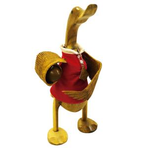 Wales Rugby Wooden Duck Wearing Red Shirt